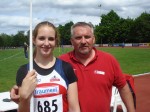 Leia Braunagel mit Trainer Marek Janus